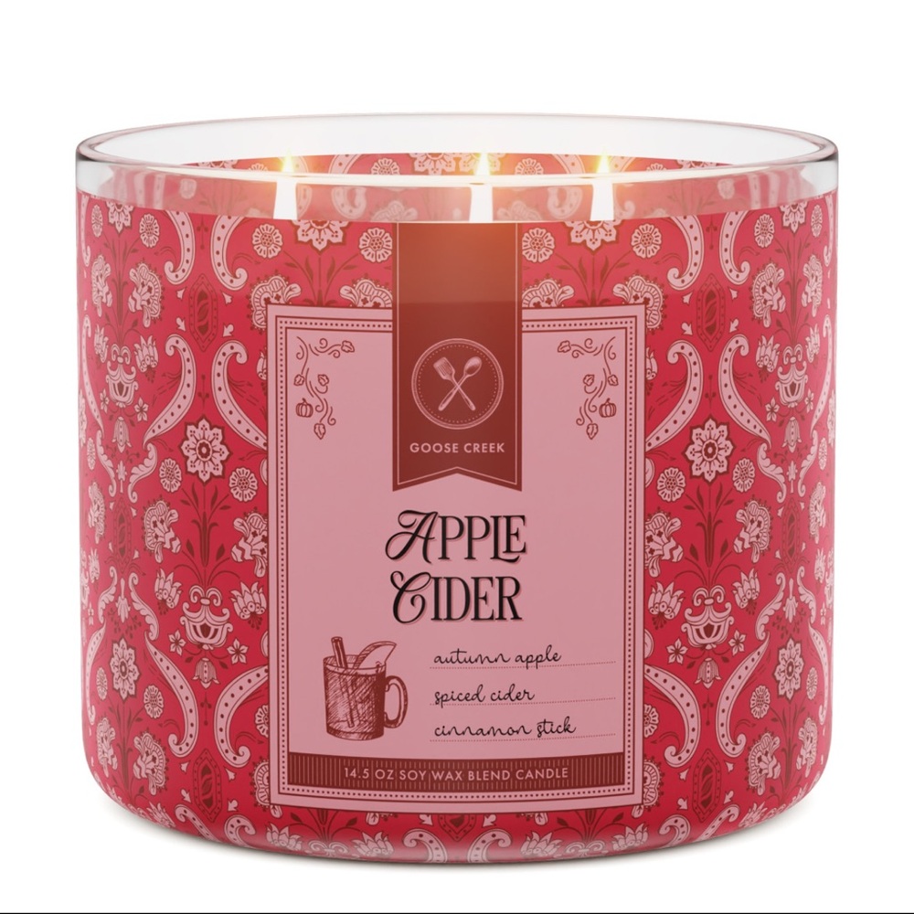 🍎 GC Apple Cider 3-Wick Candle NEW